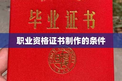 云阳职业资格证书制作的条件