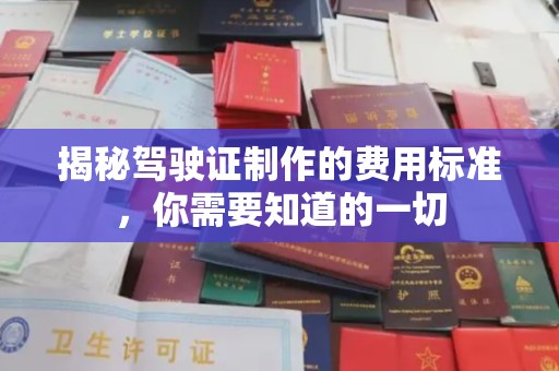 云阳揭秘驾驶证制作的费用标准，你需要知道的一切